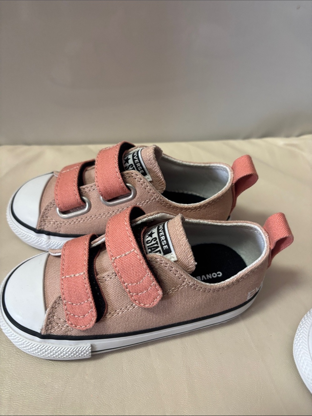 Converse Kids' Pink Canvas Velcro Sneaker